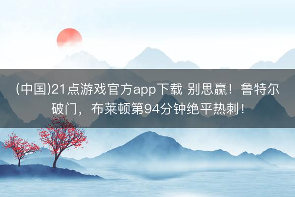 (中国)21点游戏官方app下载 别思赢！鲁特尔破门，布莱顿第94分钟绝平热刺！