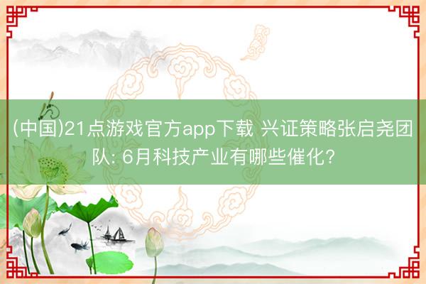 (中国)21点游戏官方app下载 兴证策略张启尧团队: 6月科技产业有哪些催化?