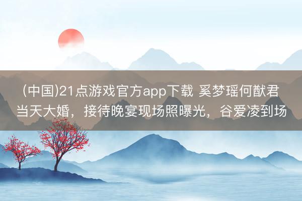 (中国)21点游戏官方app下载 奚梦瑶何猷君当天大婚，接待晚宴现场照曝光，谷爱凌到场